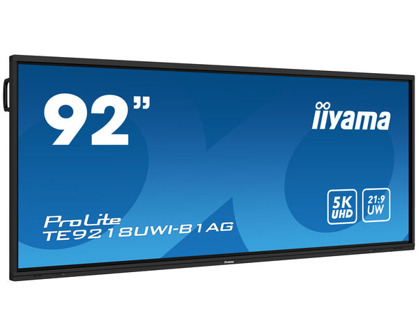 ProLite TE9218UWI-B1AG - Display interattivo multi-touch ultra-wide da 92"  con risoluzione UHD 5K e vista panoramica 21:9