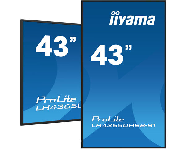 ProLite LH4365UHSB-B1 - 43” Vivid-Bright Display met 4K resolutie en 800cd/m² panelen voor verhelderende communicatie